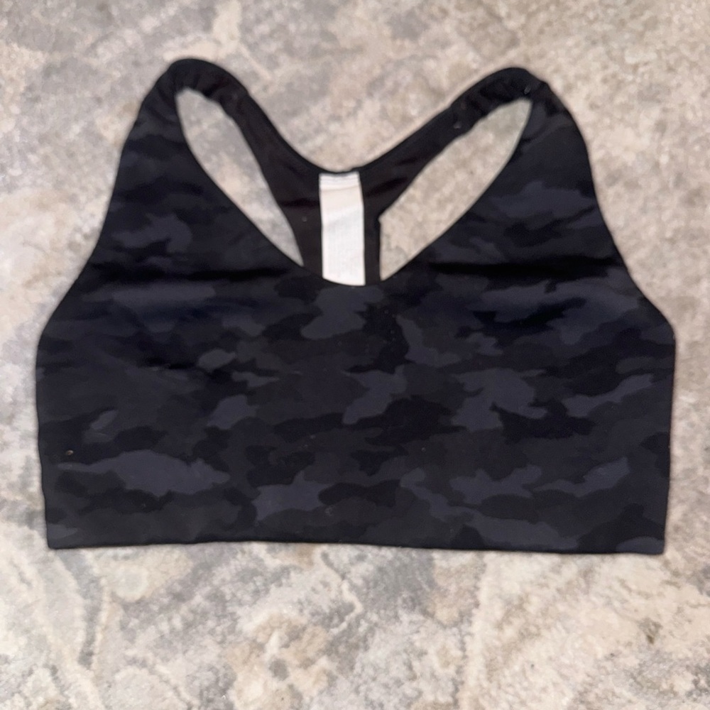 LuluLemon Black Camo Sports Bra